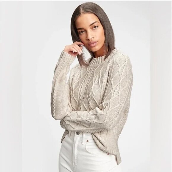GAP Cable-Knit Sweater| Womens L | chino beige - Picture 2 of 5